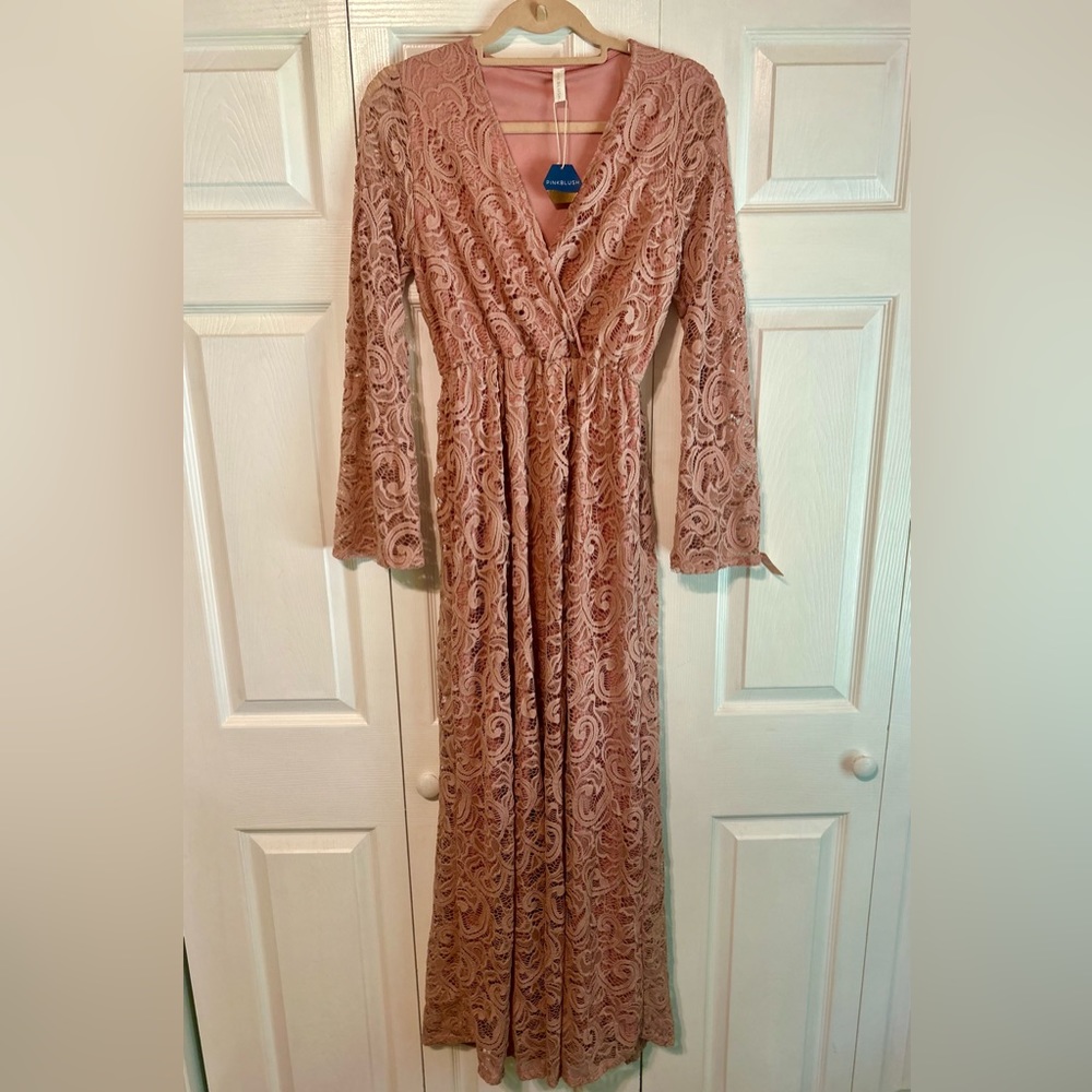 PinkBlush Lace Maternity Dress NWT M